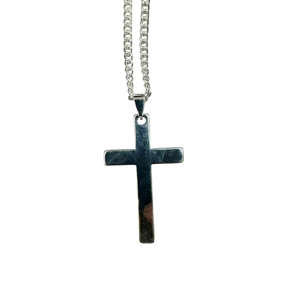 Andrew Christian Cross Necklace Silver — One Size